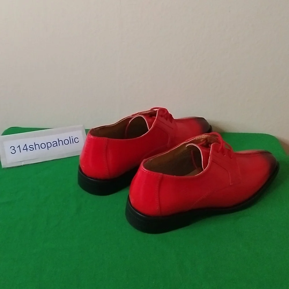 Boys Two Toned Red Dress Shoes
